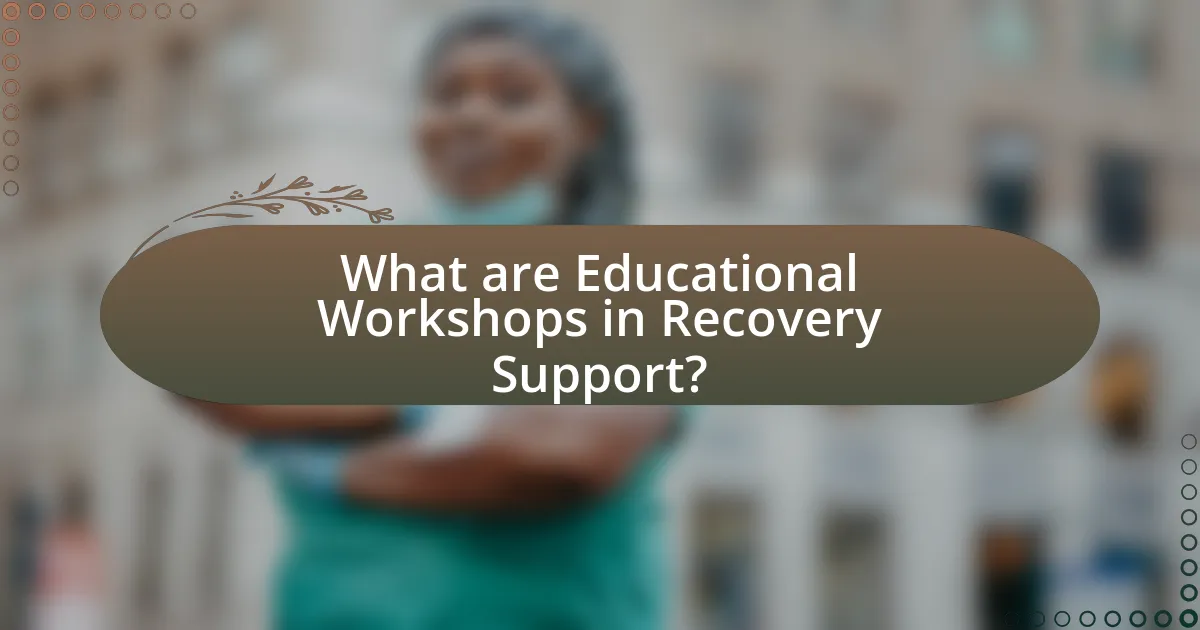 What are Educational Workshops in Recovery Support?