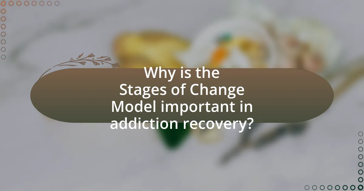 Why is the Stages of Change Model important in addiction recovery?